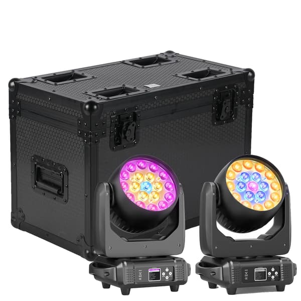 Bevægelseshovedlys, 200W Effekt, Flere Kontroltilstande,2Pcs Lys Med Etui, EU Stik