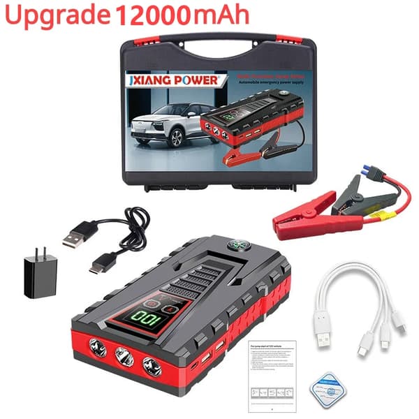 Jump Starter, 12000mAh, 5000A spidseffekt,Standard