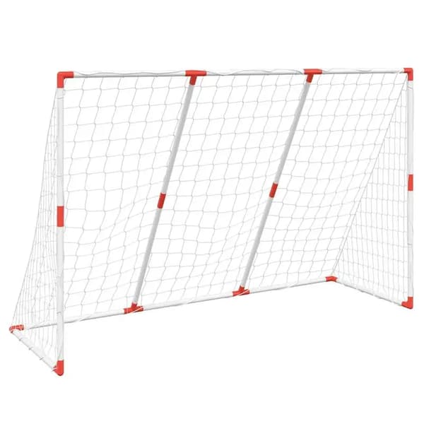 Fodboldmål, Nem Samling, Holdbar Konstruktion,Hvid