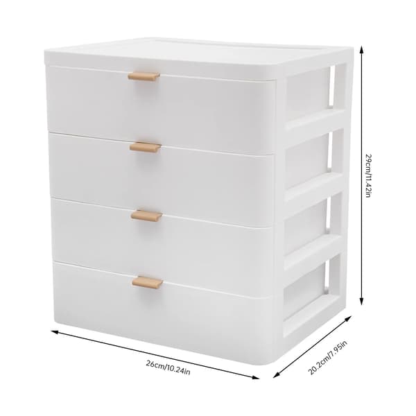 Skrivebordsorganisator, 4 Skuffer, Moderne Design,HVID