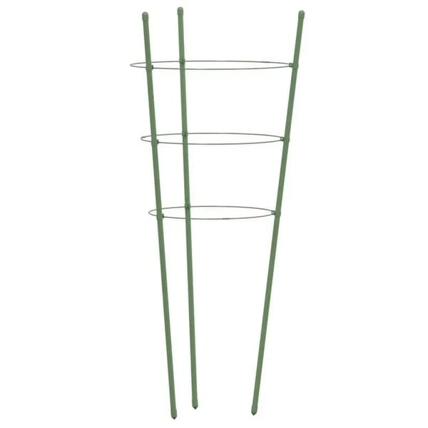Plante Støtter, Holdbart Stål, 3-Rings Design,grøn