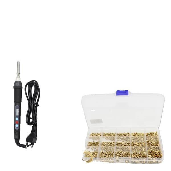 Brass Heat Set Insert Nut Verktygssats, Mångsidig Kompatibilitet, Hållbart Material,809st EU