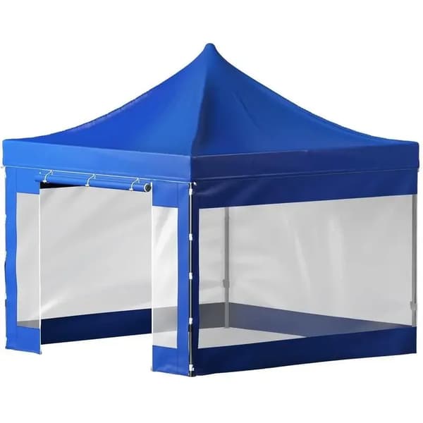 Partytält, Pop-up-design, Slitstarkt material, Blå
