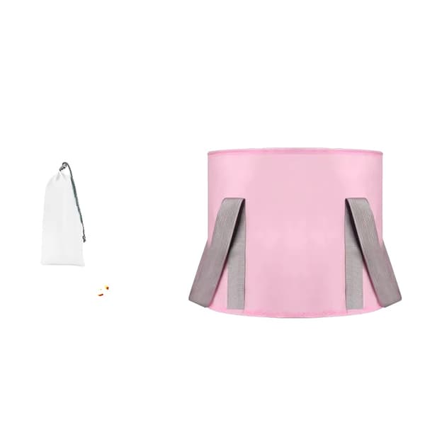 Fotbadkar, Fällbar Design, Isolerad för Värmebevarande,medium storlek rosa