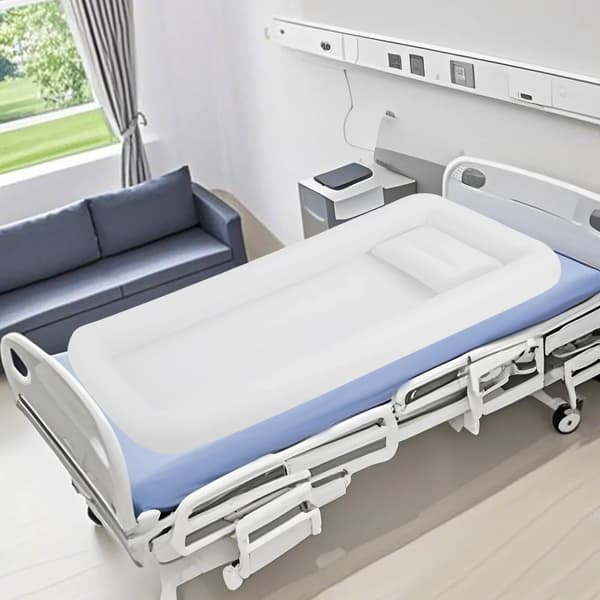 Brusebadekar, Oppusteligt Design, Holdbart PVC Materiale,HVID