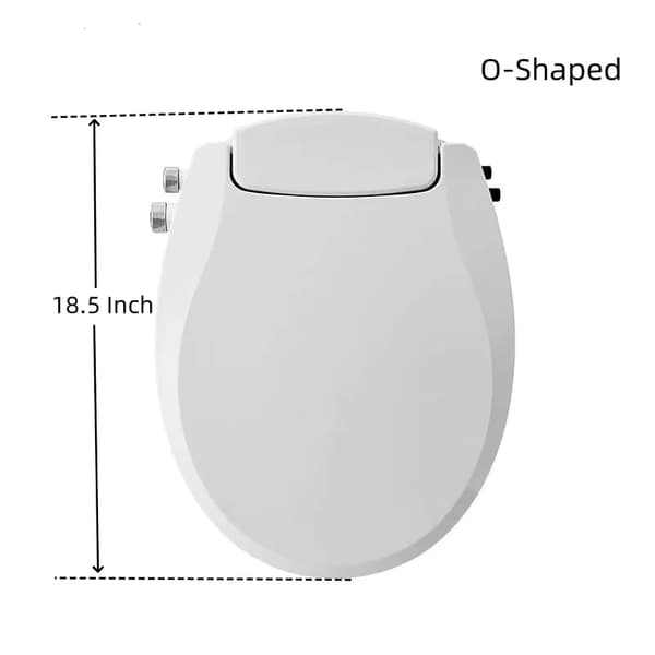 Bidet-toalettstol, justerbart vattentryck, enkel installation,O-form