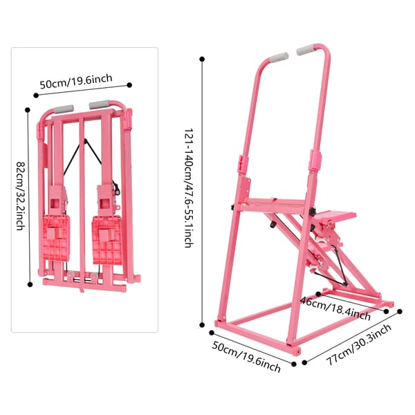 Trappe Stepper, Sammenklappeligt Design, Justerbar Modstand,Pink