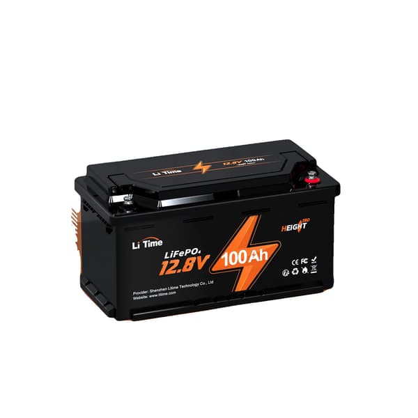 LiFePO4-batteri, Bluetooth-forbindelse, kompakt design,sort