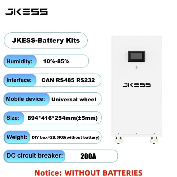 Batteriboks, 48V/51.2V, 280Ah kapacitet,JKESS-Batteriboks