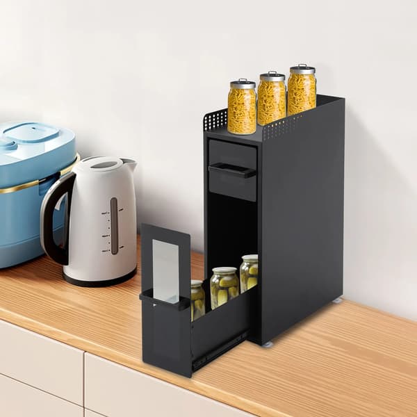 Krydderihylde, 3-lags opbevaring, nem at rengøre design,sort