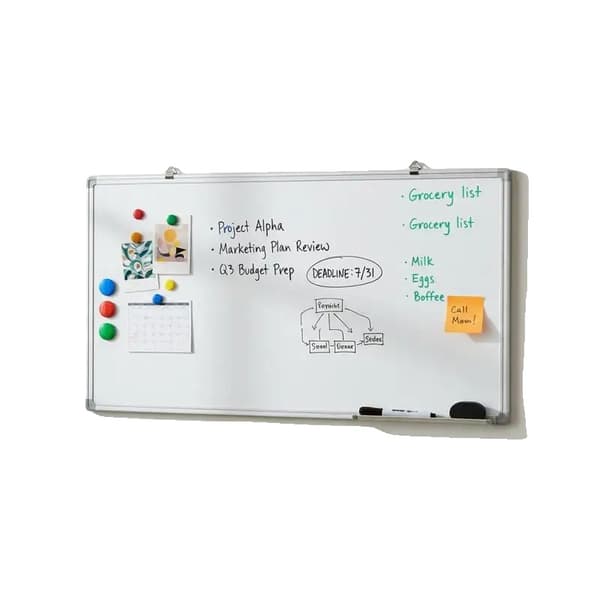 Whiteboard, Aluminiumkonstruktion, Magnetisk Overflade,hær grøn