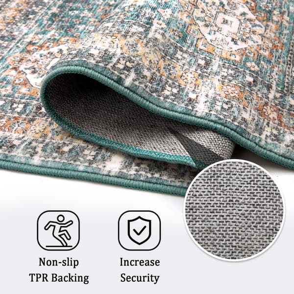 Matta, 240 x 340 cm, Halkfri Baksida, Rektangulär Form, Geometriskt Mönster, 100% Polyester
