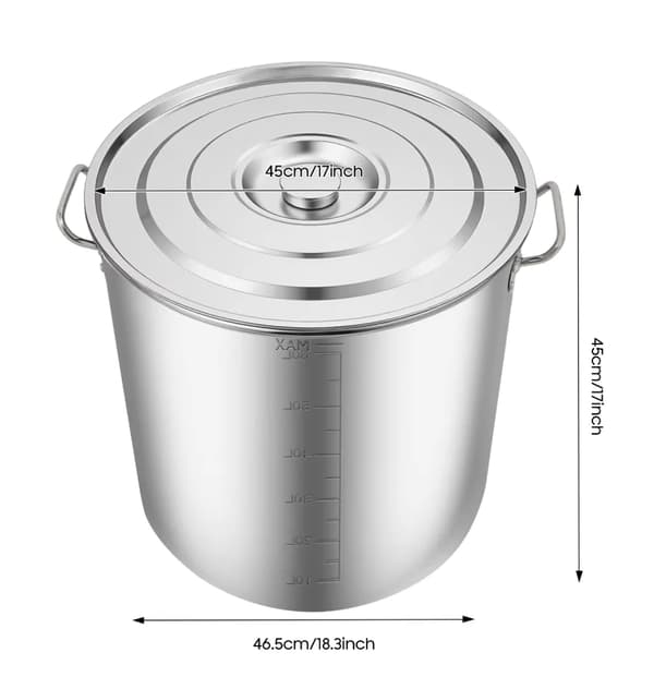 Suppetopf, Multifunktionel Rustfrit Stål, Stor Kapacitet,70L