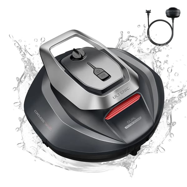 Robot Pool Cleaner, Trådløs Drift, Kraftfuld Dobbeltmotor System,sort