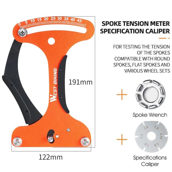 Tale Tension Meter, Bærbar Design, Præcis Måling,Orange og Sort