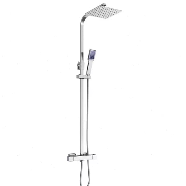 Duschset, Termostatisk Kontroll, Handhållen Spray,Silver