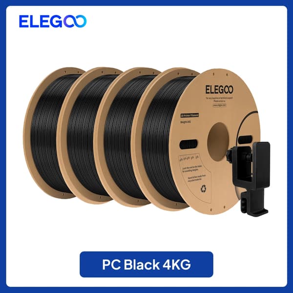 3D-printfilament, polycarbonatmateriale, høj slagmodstand,4KG Sort