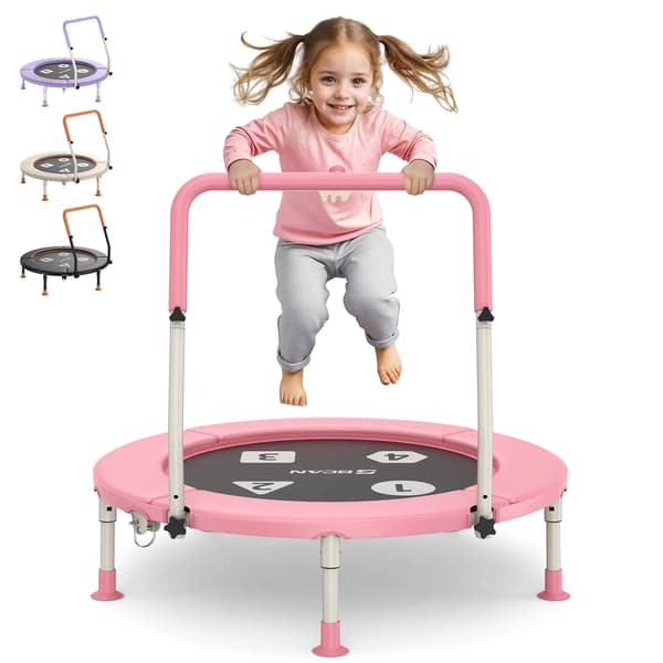 Trampolin, Säkerhetsfunktioner, Snabb Montering, Rosa