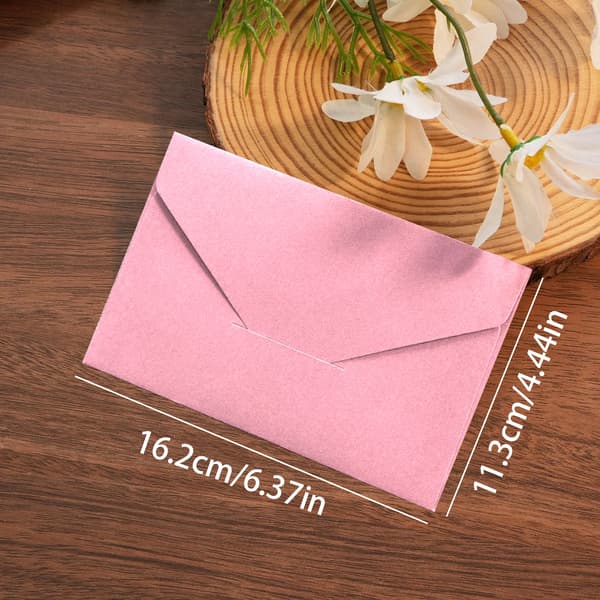 Papirkuverter, KRAFT Materiale, Ideel til Invitationer og Kort,100pcs Pink