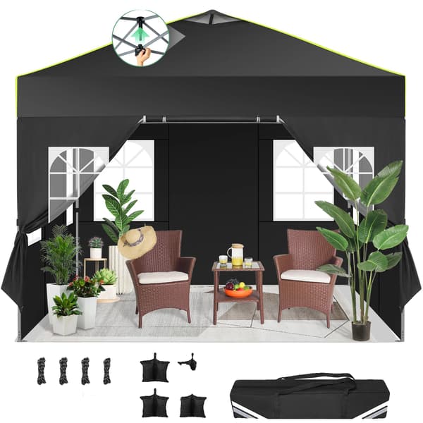Gazebo, Vandtæt, Nem Opsætning,Sort