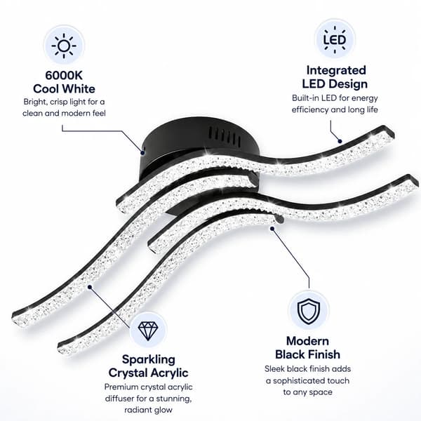 Loftlampe, Moderne Design, LED Teknologi,6000K, 1PC