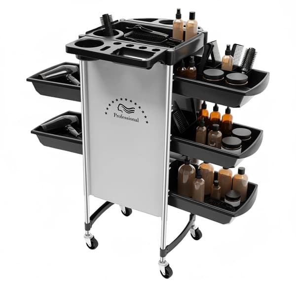 Salonvogn, 6-lags design, holdbar konstruktion,sort