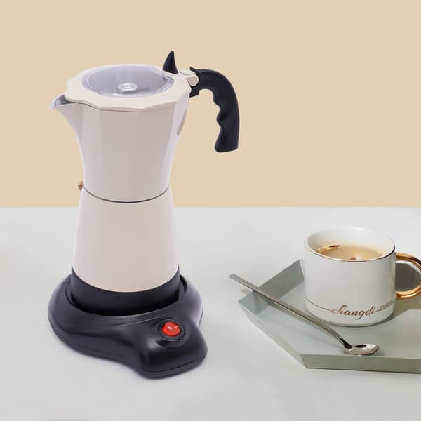 Moka Pot, Effektiv Brygning, Holdbare Materialer,Beige