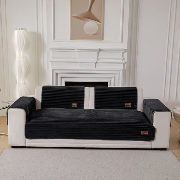 Sofföverdrag, Heltäckande Skydd, Antislipdesign,90*160cm, Mörkgrå