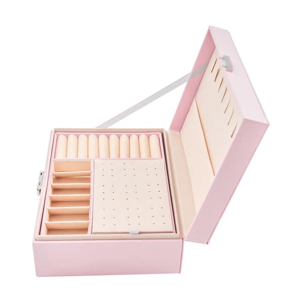 Smyckesorganisatör, Hållbart Material, Multifunktionell Design,Rosa