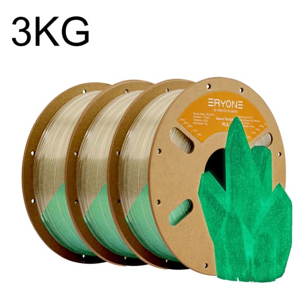 3D-printer filament, PLA-material, lyser i mørket,Grå Yel-3kg