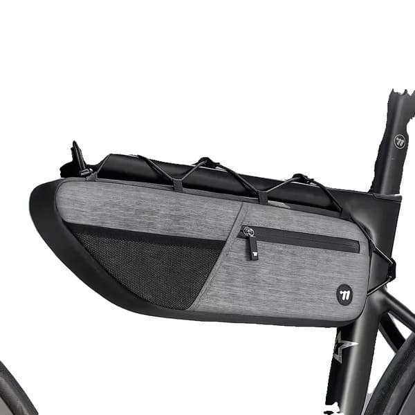 Cykelopbevaringspose, Stor Kapacitet, Holdbart Polyester Materiale,Grå
