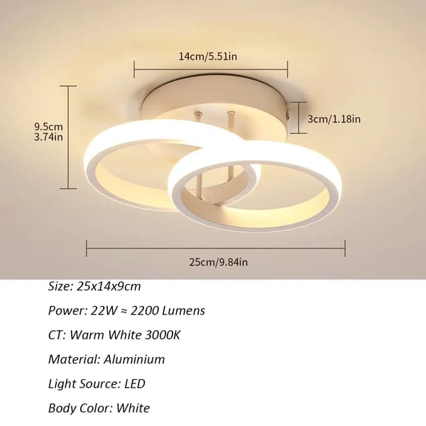 Loftlampe, Varm Hvid LED, Moderne Design,A7108, M-a