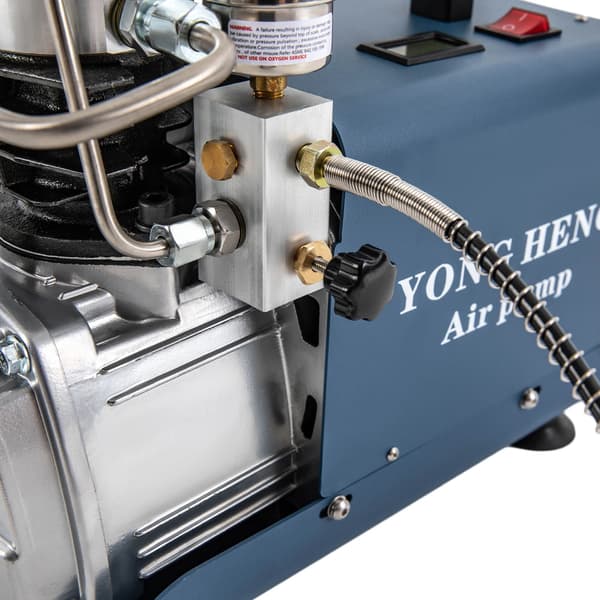 Højtryksluftkompressor Pumpe, 300 Bar, Vandkølesystem,Blå, 220V