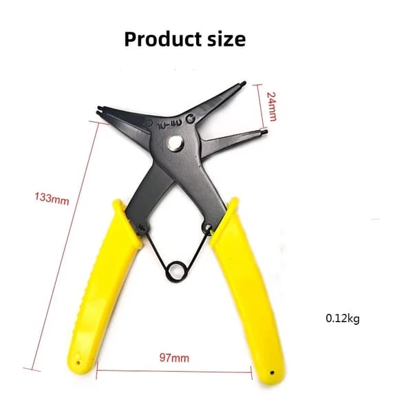 Cirkelskruetang, Multifunktionelt Design, Holdbart Kulstofstål,gul-2