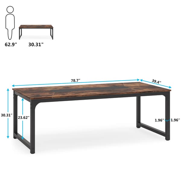 Datorbord, Modern Design, Stabil Konstruktion,Rustik brun