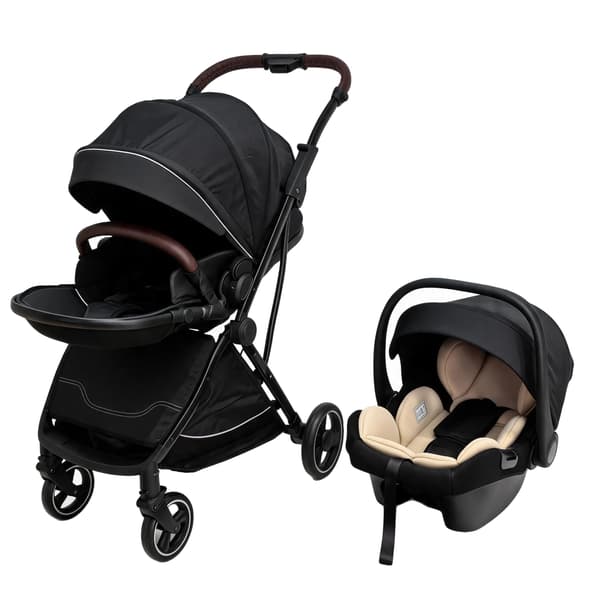 Barnvagn, Multifunktionell, Fällbar Design,809-2IN1-Svart