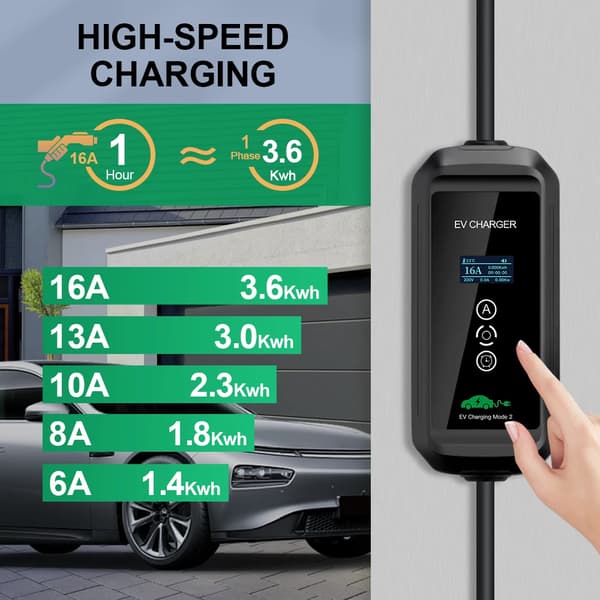 EV-laddare, hög effektutgång, mångsidig timerfunktion,Typ2