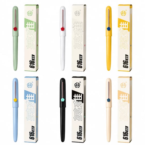 Fountain Pen, Glat Skrivepræstation, Ergonomisk Design,6-PACK6FARVER
