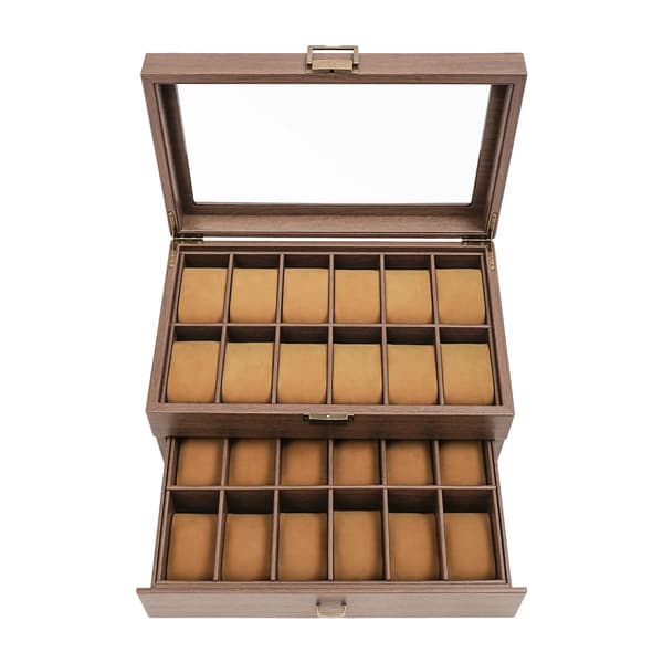 Urkasse, 24 Rum, Holdbar Konstruktion,Brun