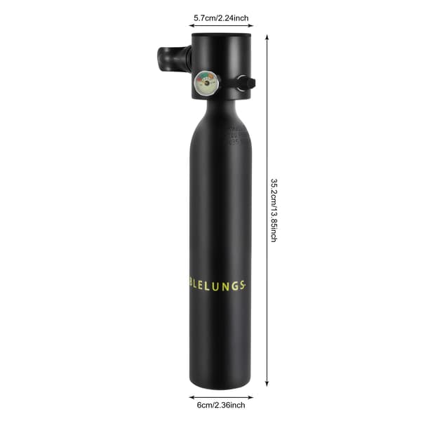 Mini ilt cylinder, 5000 PSI trykudgang, letvægtsdesign,sort
