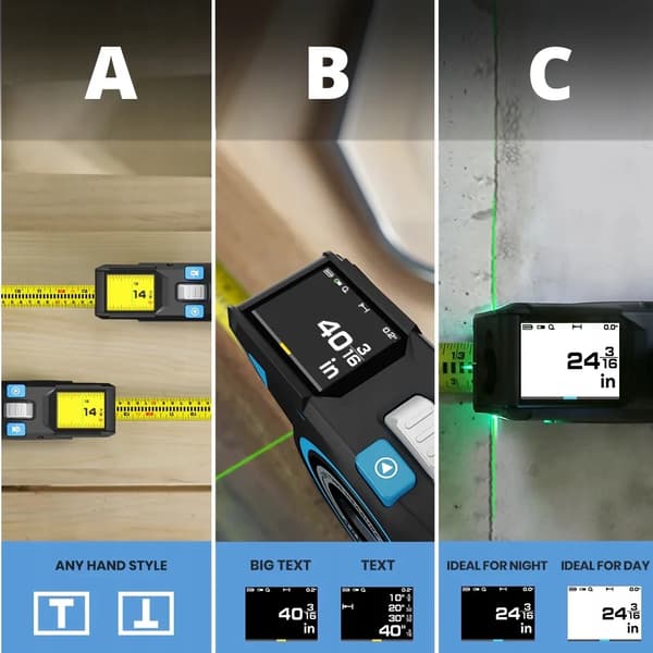 Måleapparat, Bluetooth-forbindelse, Smart Skitseringsapp,100m