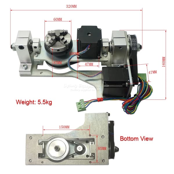 Rotationsaxel, Dual-Axis Kompatibilitet, Hög Precision,5:e axeln