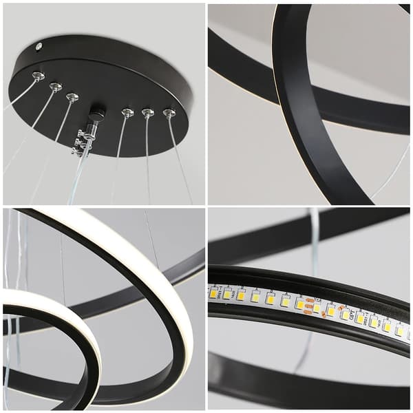 Pendellampa, Dimbar LED, Modern Design,svart