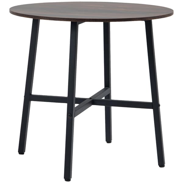 Spisebord, Moderne Stil, Robust Metalramme,Rustik Brun og Sort
