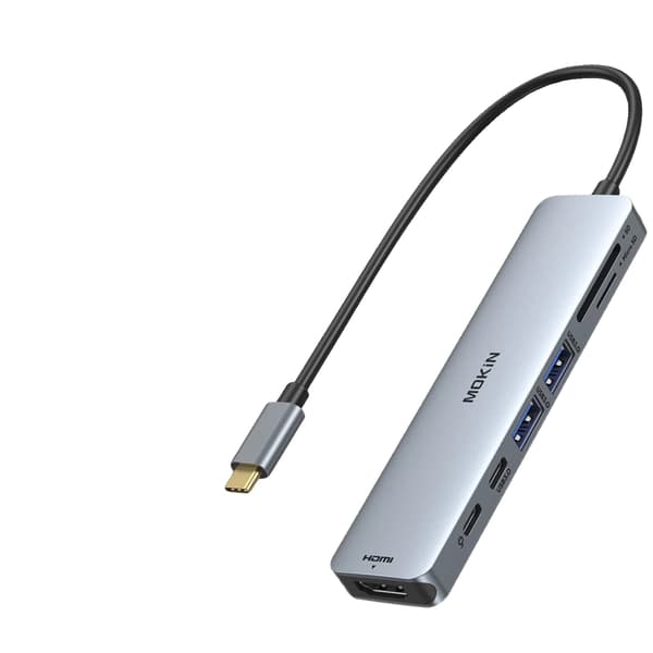 USB Hub, 4K Video Output, 7 Porte,7 i 1