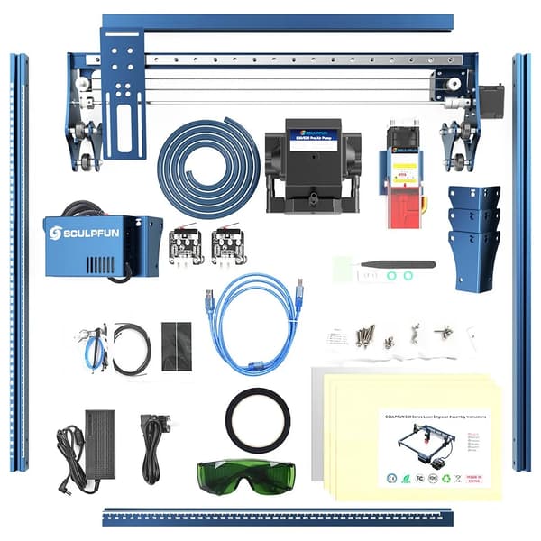 Lasergravyr, Hög Precision, Integrerad Luftassistans,SCULPFUN S30 Pro, EU
