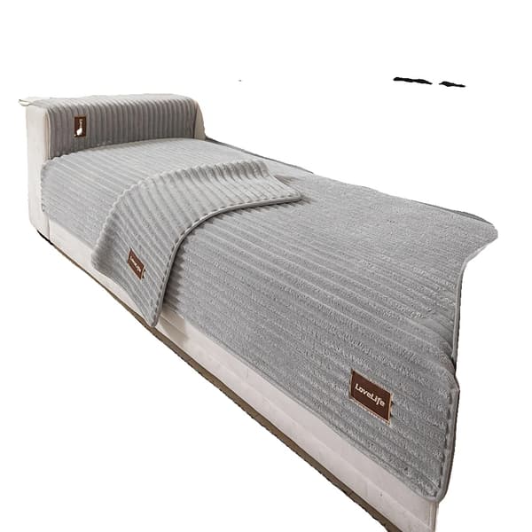 Sofaovertræk, Beskyttende Design, Nem Pleje,90*180cm, Lys Grå