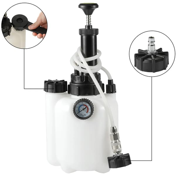 Bremsebleeder, 3L kapacitet, trykmåler,3L