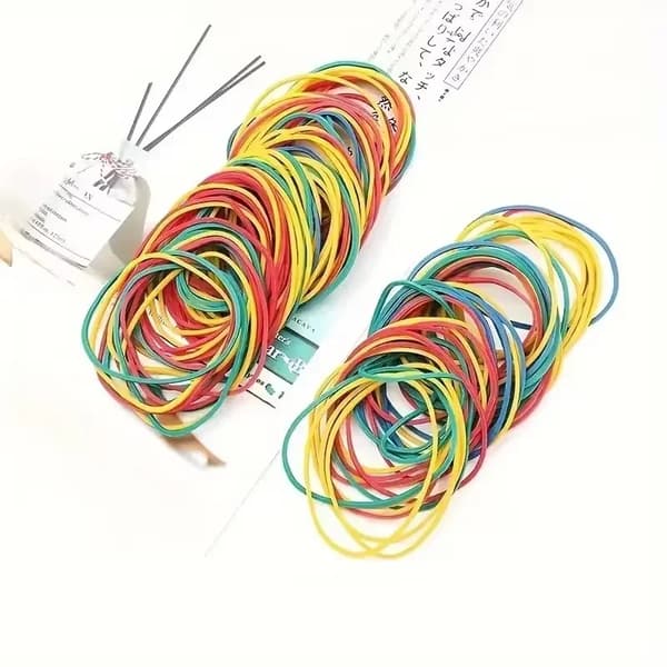 Gummiband, sträckbara, hållbar design,1 påse-färgglad