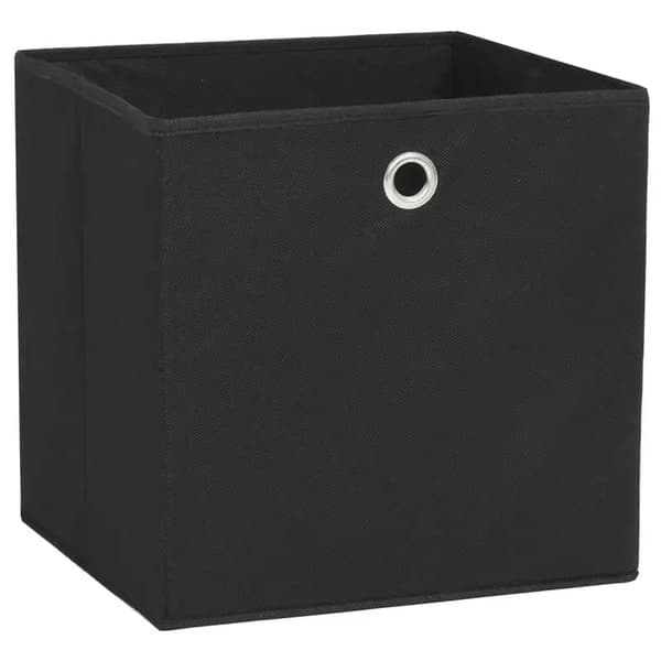 Opbevaringskasser, Stabelbare, Holdbart Materiale,Sort